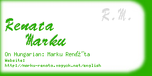 renata marku business card